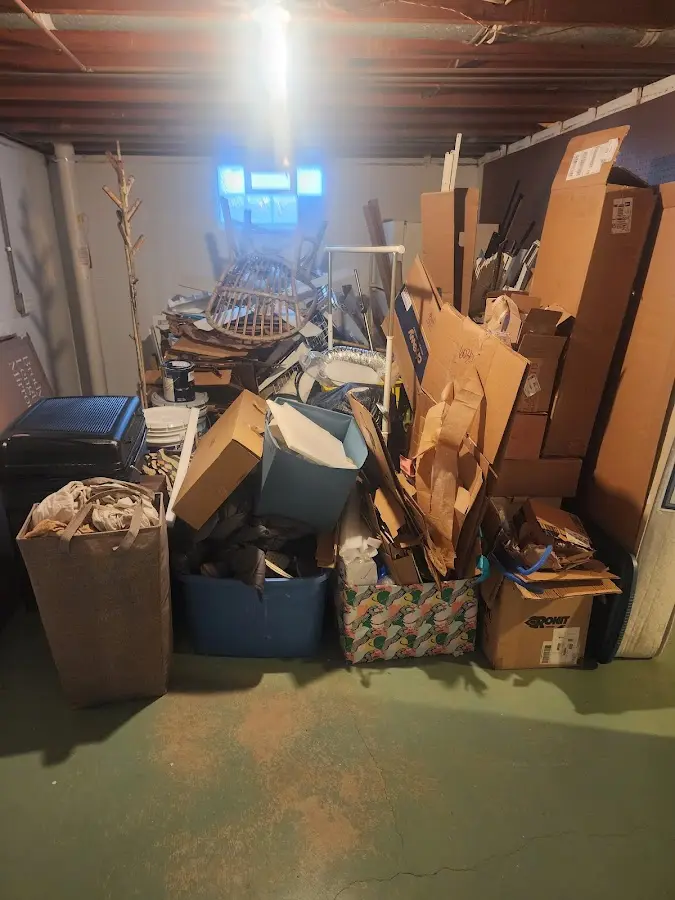 Roll-off dumpster container at job site for Roll Off Dumpster Rental in Larkin